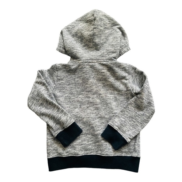 Retreat marble hoodie ribbed hem/cuff gray/navy blue kangaroo pocket Boy 5 - Picture 4 of 14